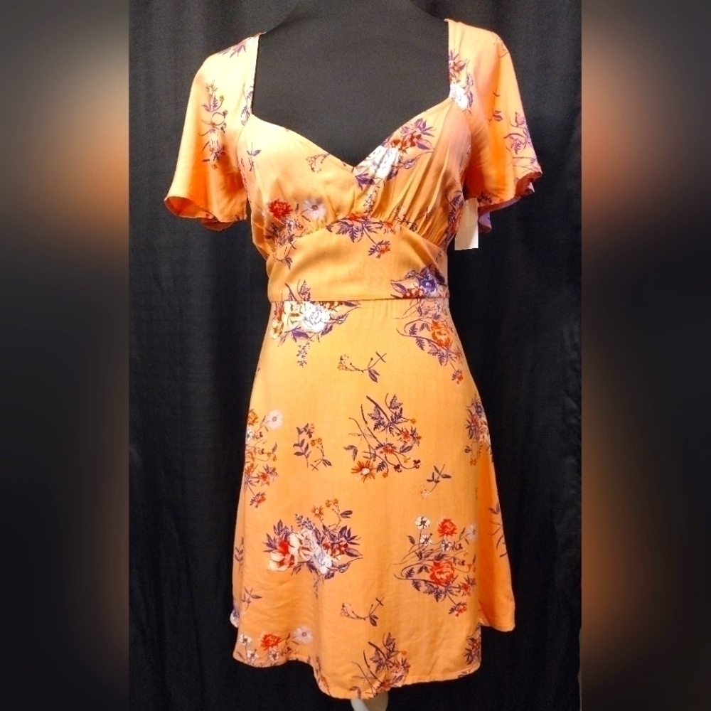 PEACH Floral Abound Dress